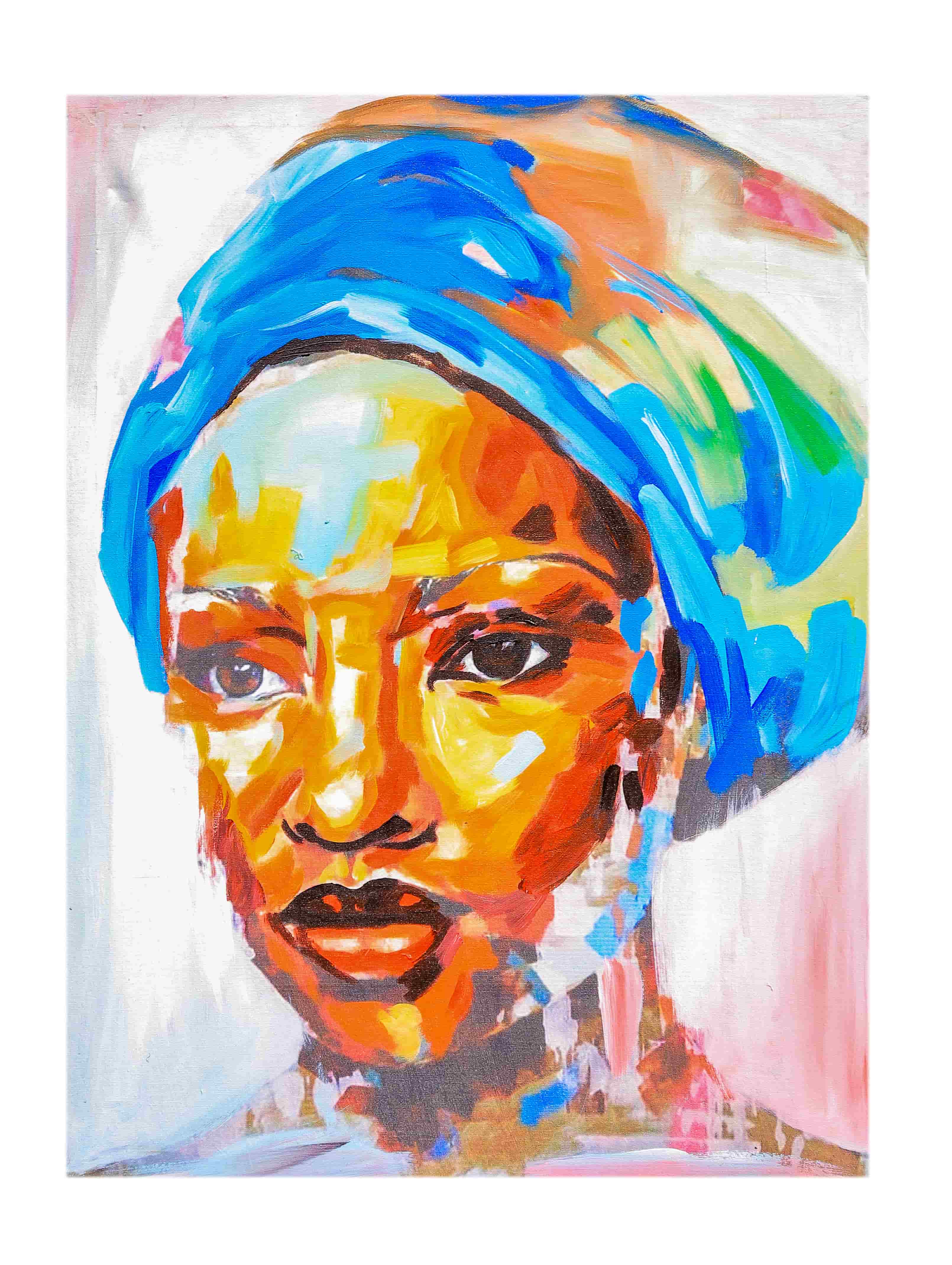 Blue Veiled Woman
